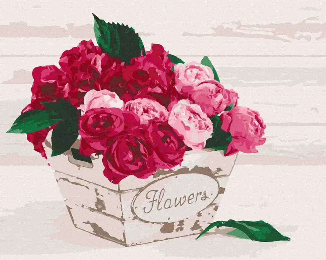Картина за номерами "Flower`s box" 40*50 см Art Craft набір для розпису фарби для дітей та дорослих
