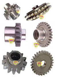 Шестерні приводні, зірки, втулки шліцові
