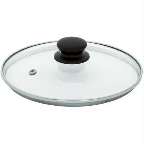 Скляна кришка для сковороди з отвором для пари 22 см., фото 1