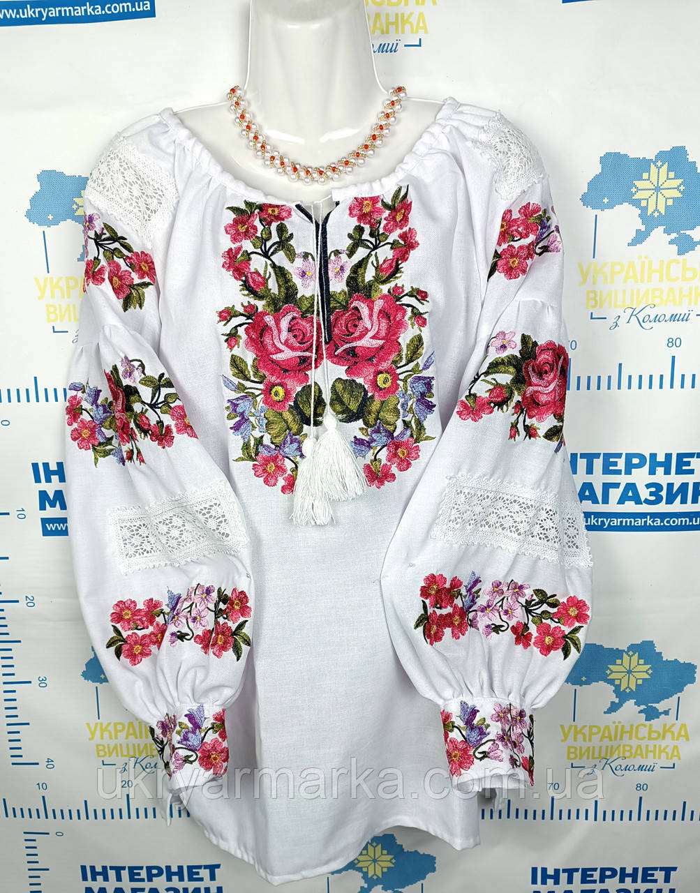 Вишита жіноча сорочка "Чарівна троянда"