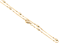 Цепочка Xuping Позолота 18K "Плетение Панцирное с бусинами" длина 49см х 1мм