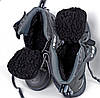 Зимові кросівки Nike Air Force Winter Black high Взуття Найк Аір Форс сірі шкіряні з хутром високі чоловічі  жіночі підліткові, фото 7
