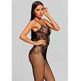 Ефектний прозорий БодіСтокінг з відкритим доступом - Чорний - S/M - Еротична білизна, фото 4