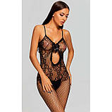 Ефектний прозорий БодіСтокінг з відкритим доступом - Чорний - S/M - Еротична білизна, фото 5