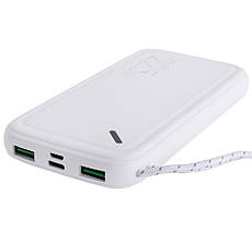 УМБ Power Bank USAMS US-CD151 10000mAh 37Wh (Rated Capacity: 6000mAh) PB56 PD3.0 +QC3.0 белый, фото 5