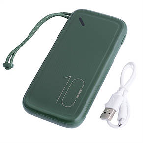 УМБ Power Bank USAMS US-CD150 10000 mAh 37Wh (Rated Capacity: 6000 mAh) US-CD150 PB56 темно-зелений, фото 1