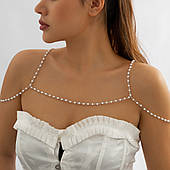 Біжутерія весільна для відкритого плаття, на свято, прикраса на плечі, імітація перлів