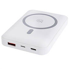 УМБ бездротовий Power Bank USAMS US-CD173 10000 mAh 37Wh QC3.0+PD 20W білий, фото 4