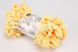 Нитка плюшева світло-жовтого кольору №НП-509