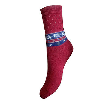 Шкарпетки жіночі вовняні зима ангора 36 — 41 бордовий