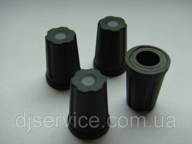 Ручка без мітки 12.2 x 17.5 мм Rubber енкодера, потенціометр з прозорим верхом LED для пультів, контролерів, фото 1