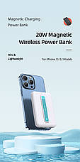 УМБ бездротовий Power Bank USAMS US-CD173 10000 mAh 37Wh PB64 QC3.0+PD 20W чорний, фото 5