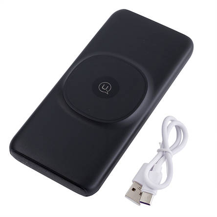 УМБ бездротовий Power Bank USAMS US-CD171 10000 mAh 37 Wh (Rated Capacity: 6000mAh) PB62 QC3.0+PD 20W чорний, фото 1