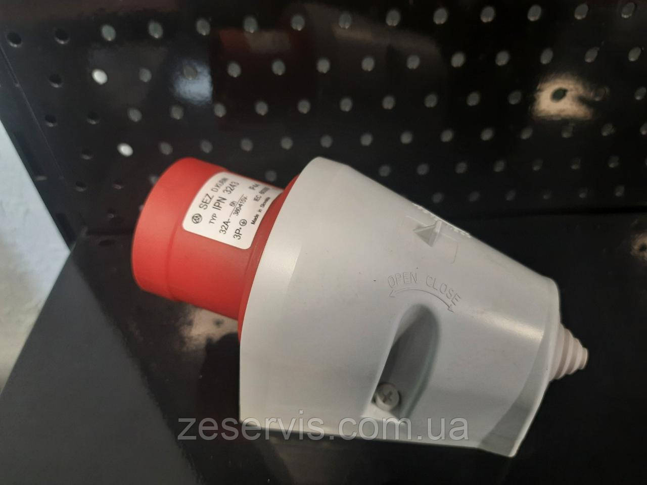 Вилка настінна 3Р+N, 32А, 400В, IP44, SEZ, фото 1