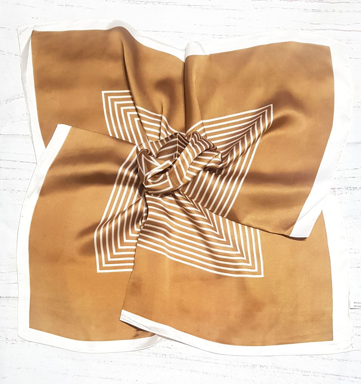 Платок шейний на шию на сумку на зачіску Лоріна карамель, фото 1