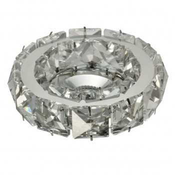 Накладний світильник кришталевий 10 см хром