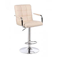 Стілець барний з регулюванням висоти хокер Bazkar HC1015WP Кремовий
