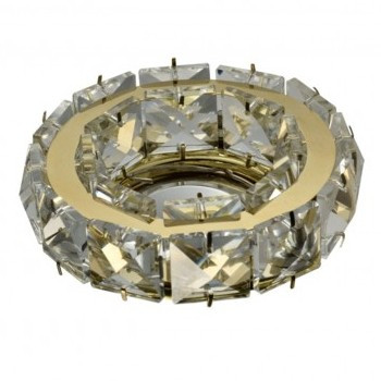 Накладний світильник кришталевий 10 см золото