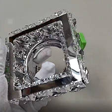 Накладний світильник кришталевий квадратний 10 см хром, фото 2