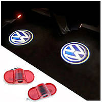 Проектор подсветка логотипа для дверей VW (Фольксваген) Синий Логотип Golf 4, Touran, Caddy, Bora, Beetle