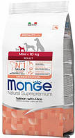 Monge (Монж) Dog Mini Adult Salmone & Rice сухой корм для собак мелких пород с лососем 2.5 кг