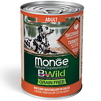 Monge (Монж) Dog Bwild Grain Free Adult Tacchino влажный беззерновой корм для собак 400 г