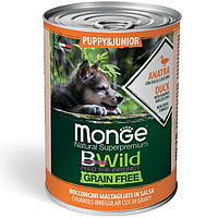 Monge (Монж) Dog Bwild Grain Free Puppy & Junior Anatra влажный беззерновой корм для щенков 400 г