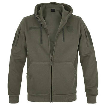 Тактичне худі чоловіче з капюшоном і кишенею кенгуру. Колір хакі.