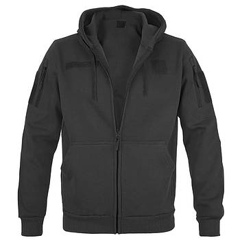 Тактичне худі чоловіче з капюшоном і кишенею кенгуру. Колір чорний.