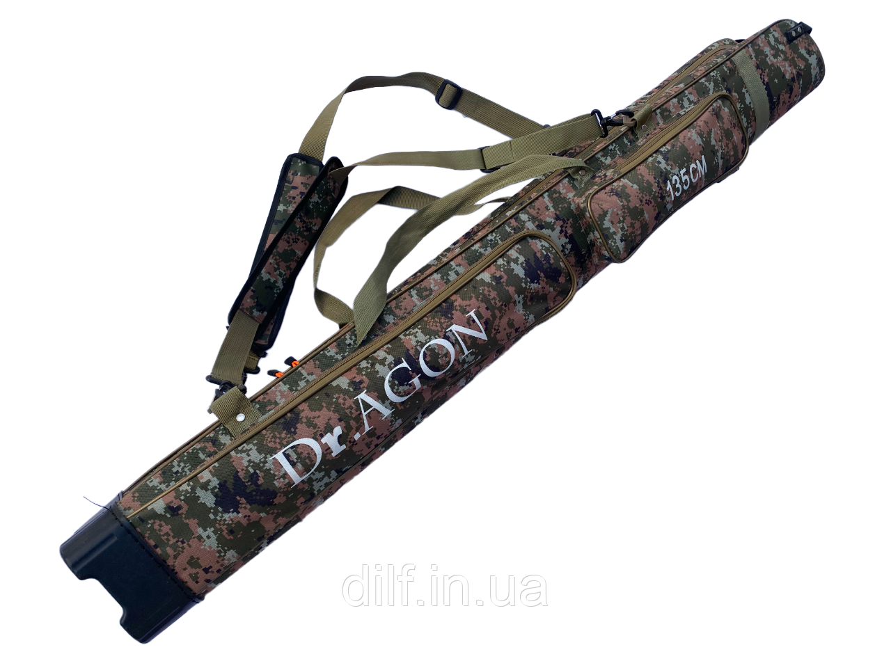 Тубус напівжорсткий для вудлищ Dr.AGON 135 см (2 секції) камуфляж, фото 1