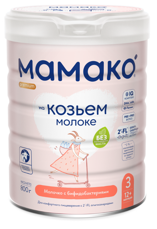 ЗГМ Мамако 3 Premium 12 +, 800г, суха молочна суміш