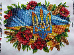 А4Н_540 Україна у квітах, набір для вишивання бісером картини