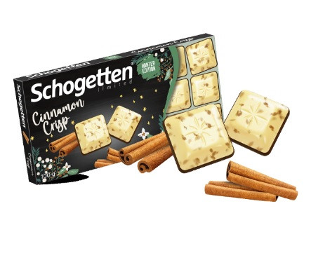 Шоколад Білий Schogetten Cinnamon Crisp Шогеттен з Хрусткою Корицею 100 г Німеччина