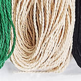 Для плетіння, декорації та упаковки подарунків декоративний кольоровий однотонний бавовняний шпагат, фото 4
