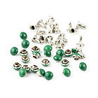 Хольнітени односторонні Зелені заклепки 5мм*5мм 10шт KHL011, фото 3