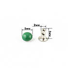 Хольнітени односторонні Зелені заклепки 5мм*5мм 10шт KHL011, фото 2