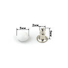 Хольнітени односторонні Білі закльопки 5мм*5мм 10шт KHL015, фото 2