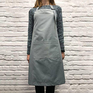 Фартух саржевий сірий XL для сублімації