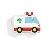 Джибитсы украшения для обуви кроксов сабо JIBBITZ Ambulance Машина скорой помощи вид сбоку № 1012