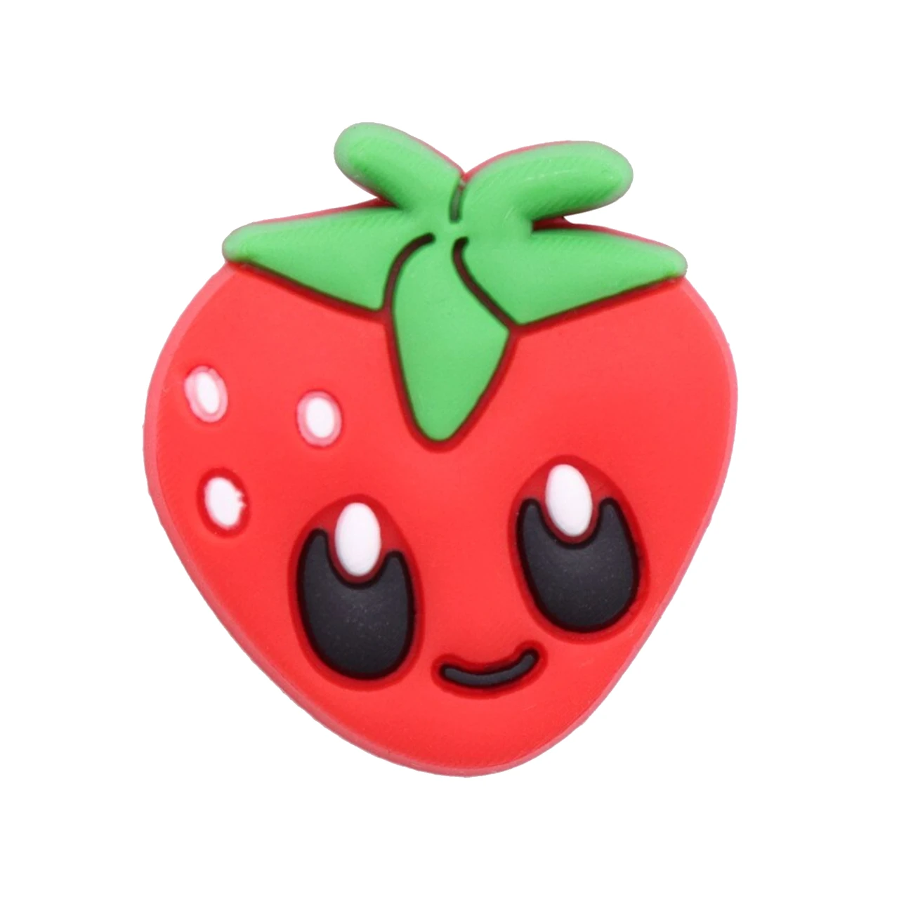 Джибітси прикраси для взуття кроксів сабо JIBBITZ Strawberry Полуниця з очима № 1134