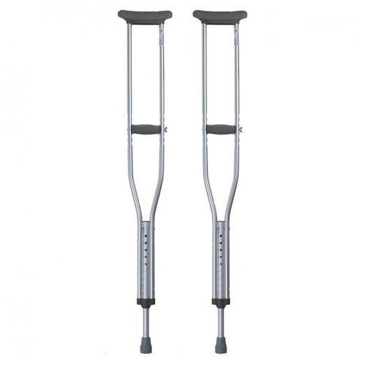 Полегшені пахвові алюмінієві милиці з телескопічним механізмом регулювання висоти до 114 см 10021, фото 1
