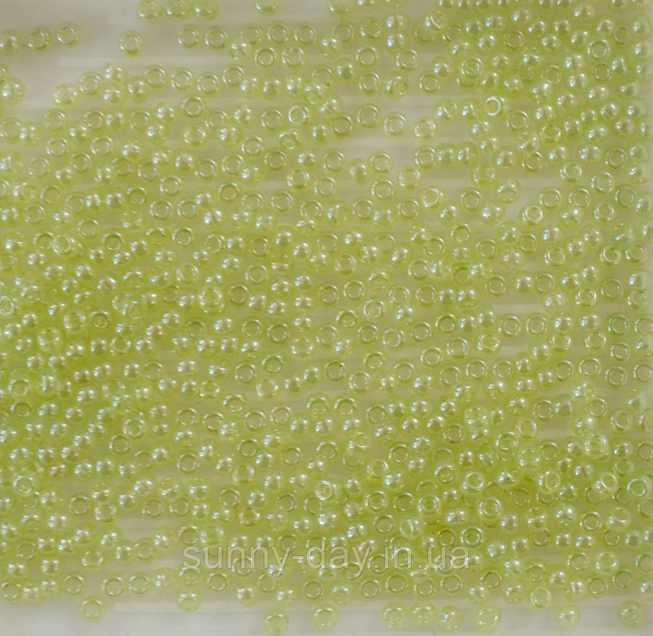 Бісер Miyuki Round Rocailles 10/0 колір - м'ятний прозорий, фото 1