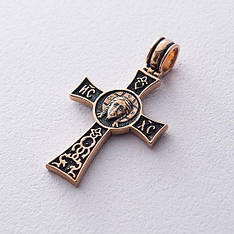 Золотий православний хрестик "Спаси та Збережи"