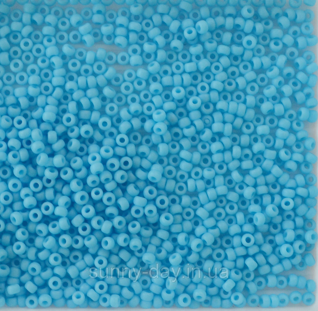 Бісер Miyuki Round Rocailles 10/0 колір - натуральний матовий блакитний, фото 1