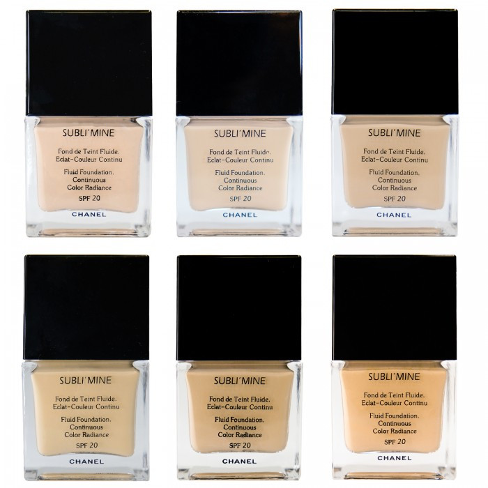 Тональный крем Chanel Sublimine Fond de Teint Fluide SPF 20 ПАЛИТРА - фото 2 - id-p684746830