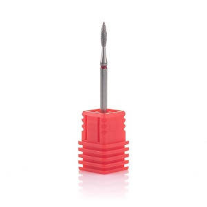 Фреза алмазна Nail Drill "Пламя" 243 021R діаметр 2,1 мм, червона, фото 1