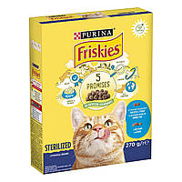 Сухой корм FRISKIES (Фрискис) Sterilized для стерилизованных кошек, с лососем, тунцом и овощами 270 г
