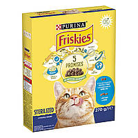 Сухий корм FRISKIES (Фріскіс) Sterilized для стерилізованих котів, з лососем, тунцем та овочами 270 г (7613035352346)