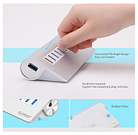 USB-хаб Orico M3H10 USB 3.0 10 портів із блоком живлення hub концентратор алюмінієвий, фото 8
