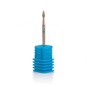 Фреза алмазна Nail Drill "Почка" 257 023В діаметр 2,3 мм, синя, фото 1